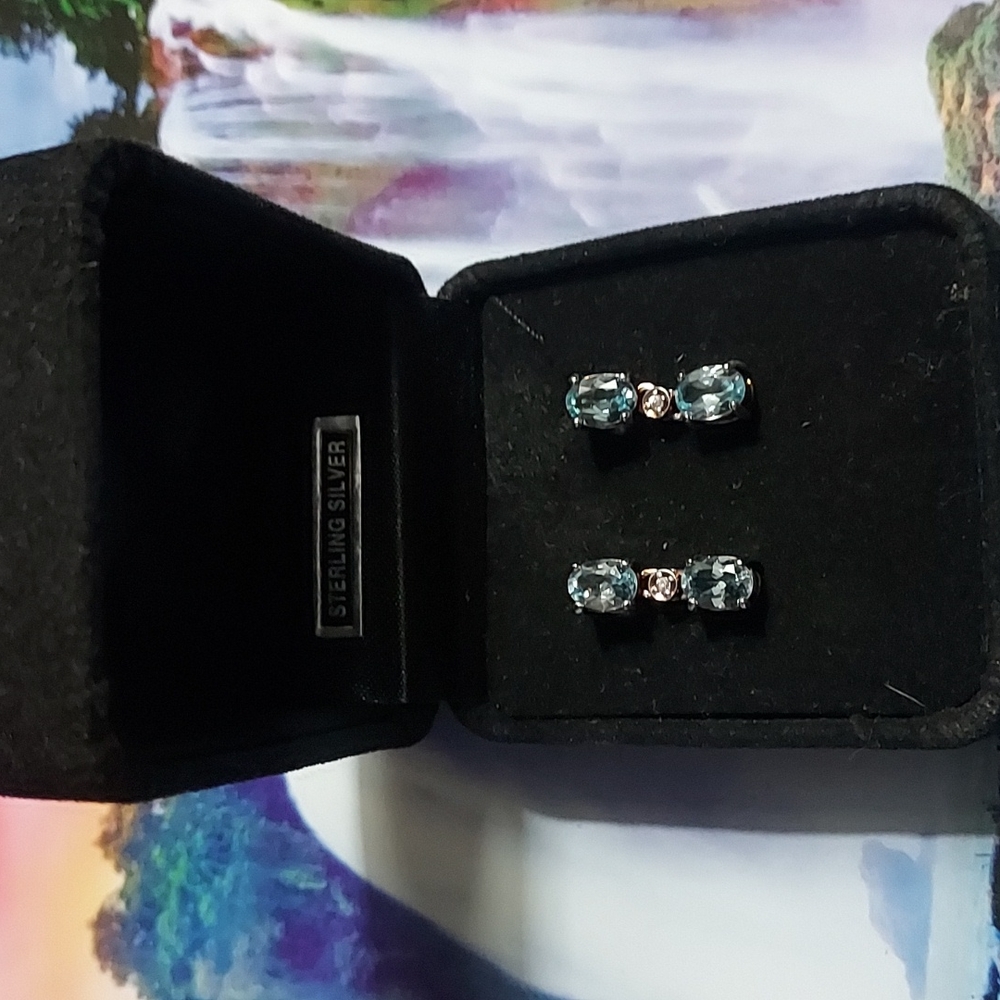 Aquamarine Vintage Earrings